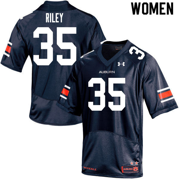 Women #35 Cam Riley Auburn Tigers College Football Jerseys Sale-Navy